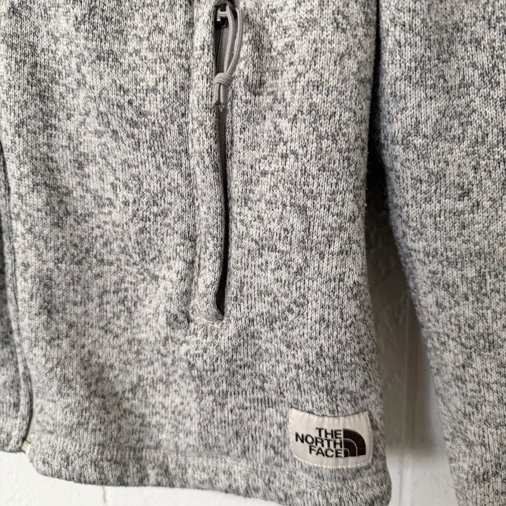 The North Face Full Zip Fleece Jacket Womens Small Crescent Gray Outdoors - Picture 3 of 7